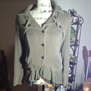 Free People Olive Green Women's Jacket Size 10